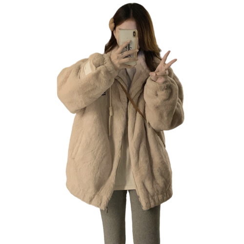 水貂絨羊羔毛外套女秋冬新款仿獺兔毛皮草立領毛毛絨寬松加厚棉服 水貂絨羊羔毛外套女秋冬新款仿獺兔毛皮草立領毛毛絨寬松加厚棉服