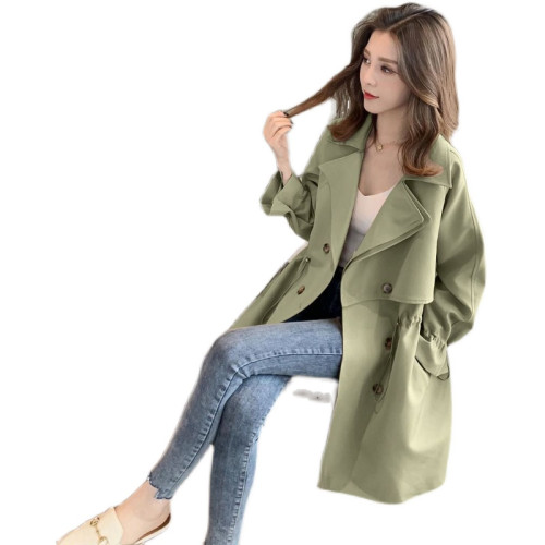 2025年新款風衣女中長款春秋大衣韓版百搭寬松西裝領休閒薄款外套 2025年新款風衣女中長款春秋大衣韓版百搭寬松西裝領休閒薄款外套