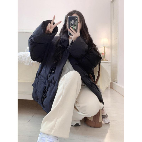 羽絨棉服女2025年冬季新款韓系棉襖小個子寬松牛角釦棉衣加厚外套 羽絨棉服女2025年冬季新款韓系棉襖小個子寬松牛角釦棉衣加厚外套