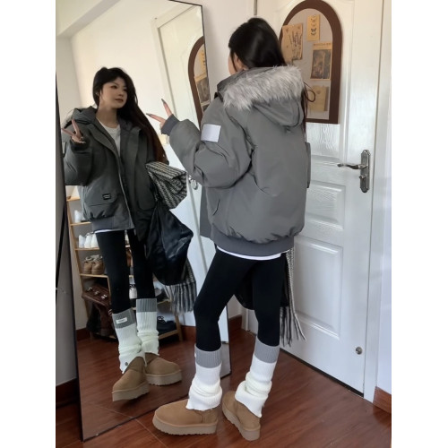 美式復古大毛領工裝羽絨棉服外套女冬季加厚設計感小衆棉衣棉襖潮 美式復古大毛領工裝羽絨棉服外套女冬季加厚設計感小衆棉衣棉襖潮