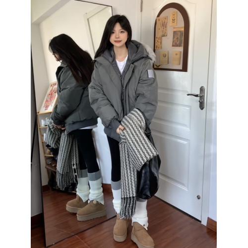 美式復古大毛領工裝羽絨棉服外套女冬季加厚設計感小衆棉衣棉襖潮 美式復古大毛領工裝羽絨棉服外套女冬季加厚設計感小衆棉衣棉襖潮
