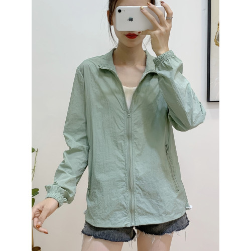 立領大碼防曬衣女長袖無帽寬松2023年夏季200斤防紫外線透氣冰絲 立領大碼防曬衣女長袖無帽寬松2023年夏季200斤防紫外線透氣冰絲