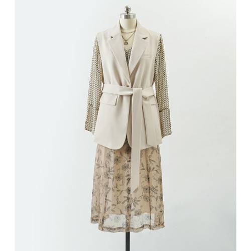 VastGlad 時尚西裝馬甲女新款春秋英倫休閒韓版無袖外搭米色885 VastGlad 時尚西裝馬甲女新款春秋英倫休閒韓版無袖外搭米色885