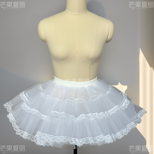 狗短撐日常半身裙飛天蓬蓬裙裙撐lolita暴力無骨洛麗塔鴨屁股裙撐