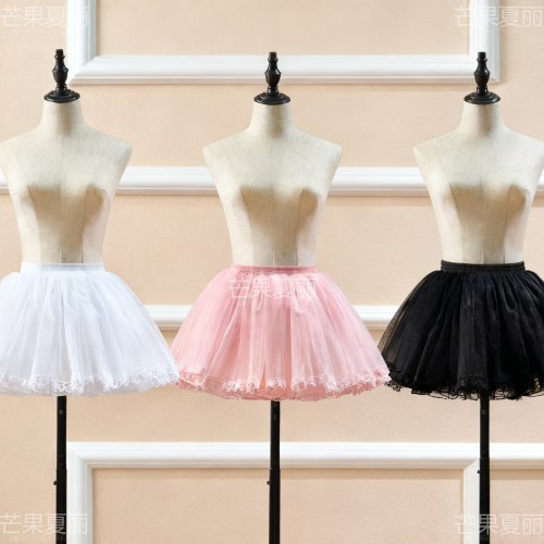 狗短撐日常半身裙飛天蓬蓬裙裙撐lolita暴力無骨洛麗塔鴨屁股裙撐