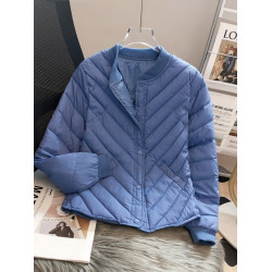 冬季立領薄款內膽羽絨棉衣女內穿打底棉服短款修身學生小棉襖外套