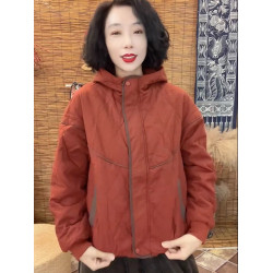 2025年秋冬新品百搭寬松休閒棉夾棉保暖連帽棉衣女式抽繩外套棉服