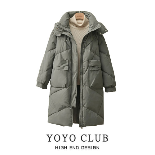 品牌折釦大碼冬季連帽長款羽絨棉襖女過膝加厚棉服外套女麵包服潮 品牌折釦大碼冬季連帽長款羽絨棉襖女過膝加厚棉服外套女麵包服潮