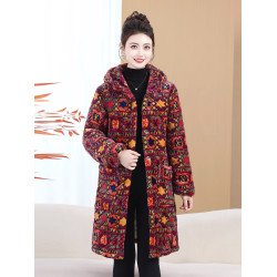 新款洋氣冬季棉服女加絨加厚外套中長款圍裙爆款罩衣家居棉服棉襖