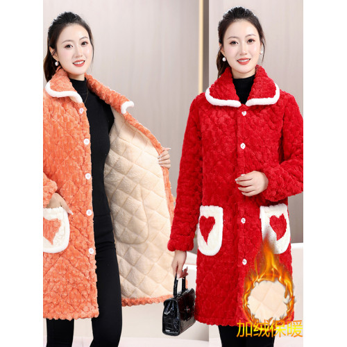 新款洋氣冬季棉服女加絨加厚外套中長款圍裙爆款罩衣家居棉服棉襖 新款洋氣冬季棉服女加絨加厚外套中長款圍裙爆款罩衣家居棉服棉襖