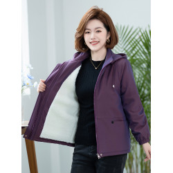 加絨保暖中年媽媽羊羔絨棉衣時尚洋氣派克服冬裝女款女士洋氣外套