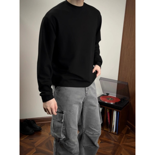 Boxy短寬廓形春秋基礎軟糯打底衫通勤復古小領口Cleanfti長袖T恤