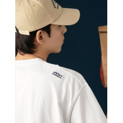 250G雙紗 夏季純棉短袖T恤男卡通刺綉短tee潮牌百搭休閒體恤衫男