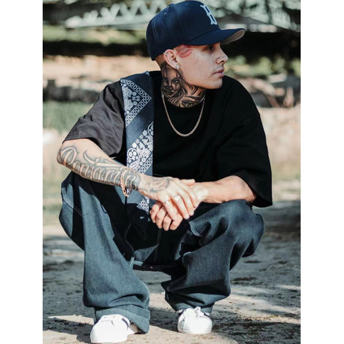 美國PROCLUB嘻哈大碼寬松街舞BBOY重磅圓領純色打底短袖男女T恤潮 美國PROCLUB嘻哈大碼寬松街舞BBOY重磅圓領純色打底短袖男女T恤潮