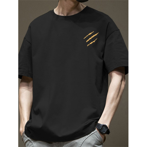 潮牌t恤男2026新款短袖夏季衣服上衣純棉寬鬆體恤半截袖打底衫男