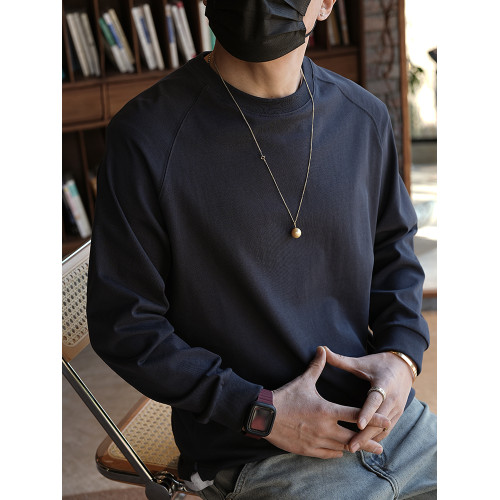 2025春夏季潮牌重磅純棉打底衫男士美式高街寬松簡約休閒長袖T恤 2025春夏季潮牌重磅純棉打底衫男士美式高街寬松簡約休閒長袖T恤