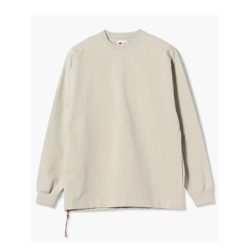 beams日系潮牌圓領長袖t恤男重磅棉簡約情侶寬松小紅繩打底衫上衣