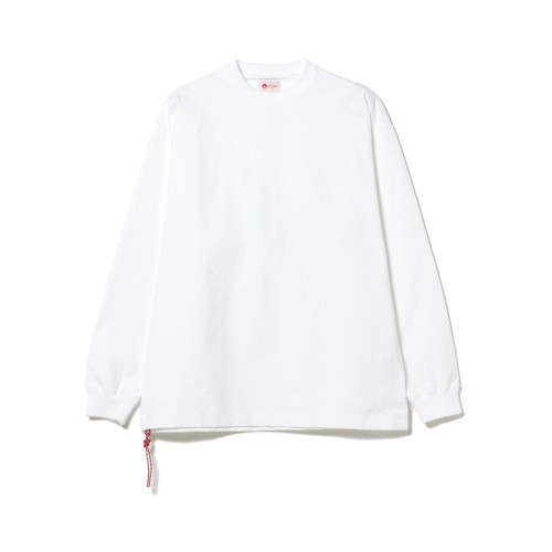 beams日系潮牌圓領長袖t恤男重磅棉簡約情侶寬松小紅繩打底衫上衣