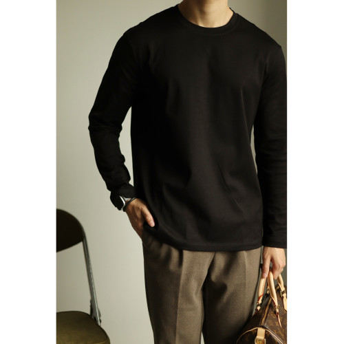 【抗皺彈力液氨棉】YUXIAN餘閒純棉內搭長袖T恤春夏打底衫圓領