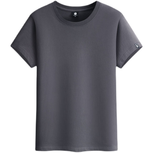 臻選純棉短袖t恤男圓領寬松純白純黑上衣情侶半袖全棉純色體恤TEE