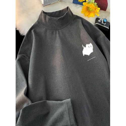 280g重磅雙面德絨半高領長袖T恤男女秋冬保暖情侶打底衫情侶衛衣 280g重磅雙面德絨半高領長袖T恤男女秋冬保暖情侶打底衫情侶衛衣