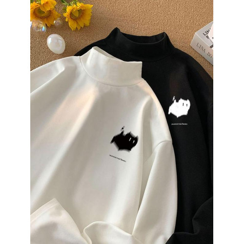 280g重磅雙面德絨半高領長袖T恤男女秋冬保暖情侶打底衫情侶衛衣 280g重磅雙面德絨半高領長袖T恤男女秋冬保暖情侶打底衫情侶衛衣