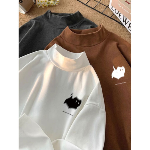 280g重磅雙面德絨半高領長袖T恤男女秋冬保暖情侶打底衫情侶衛衣 280g重磅雙面德絨半高領長袖T恤男女秋冬保暖情侶打底衫情侶衛衣