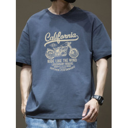 短袖t恤男日系簡約純棉重磅體恤寬松潮流百搭美式休閒上衣服夏季