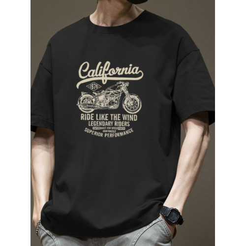 短袖t恤男日系簡約純棉重磅體恤寬松潮流百搭美式休閒上衣服夏季