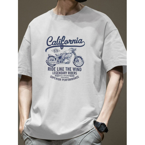 短袖t恤男日系簡約純棉重磅體恤寬松潮流百搭美式休閒上衣服夏季