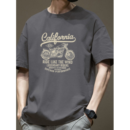 短袖t恤男日系簡約純棉重磅體恤寬松潮流百搭美式休閒上衣服夏季