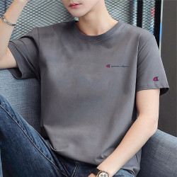 奧特萊斯短袖t恤新款冠軍情侶白色休閒純棉新款男士夏季男裝體恤