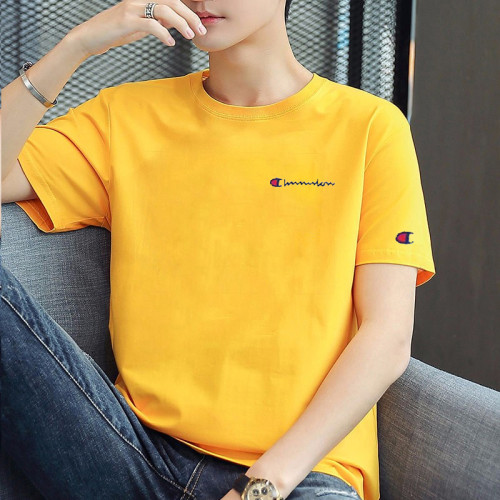 奧特萊斯短袖t恤新款冠軍情侶白色休閒純棉新款男士夏季男裝體恤