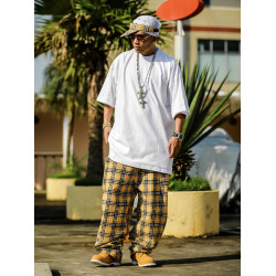 hiphop純白T恤短袖男嘻哈說唱街舞90s美國街頭純色寬松肥大打底