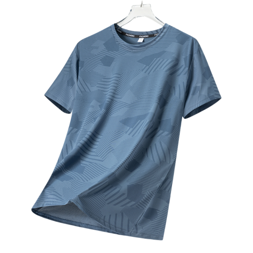 稻草人短袖T恤衫男士夏季運動速乾衣寬鬆冰絲健身訓練半袖上衣服