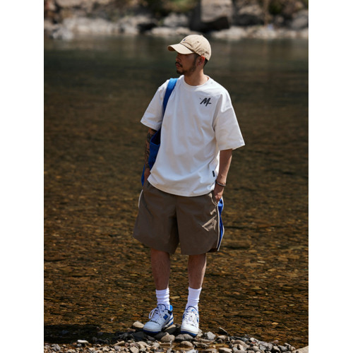 Quentin Marx夏季重磅男士短袖T恤純棉寬鬆簡約打底大碼情侶t潮牌