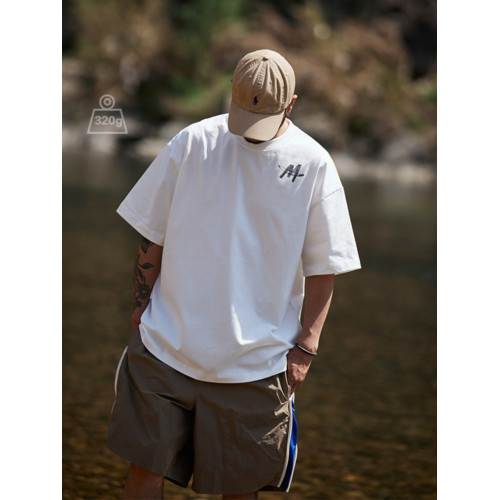 Quentin Marx夏季重磅男士短袖T恤純棉寬鬆簡約打底大碼情侶t潮牌