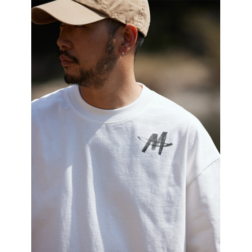 Quentin Marx夏季重磅男士短袖T恤純棉寬鬆簡約打底大碼情侶t潮牌