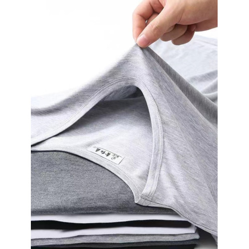 男士短袖t恤莫代爾圓領寬松休閒家居夏季薄款修身高彈加大碼半袖