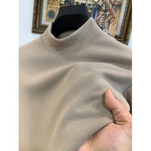 男士德絨打底衫男秋冬半高領冬季衛衣保暖內搭上衣雙面絨長袖t恤