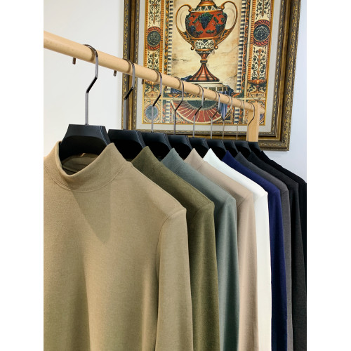 男士德絨打底衫男秋冬半高領冬季衛衣保暖內搭上衣雙面絨長袖t恤