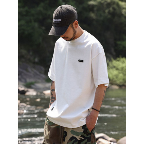 Quentin Marx男士重磅短袖T恤320g純棉寬松休閒半袖潮牌t大碼夏季