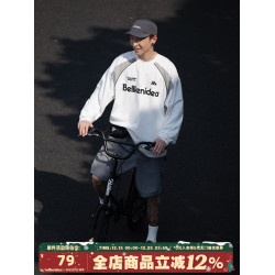 BELLKENIDEA純棉復古經典足球服風潮流行圓領長袖T恤寬鬆舒適百搭