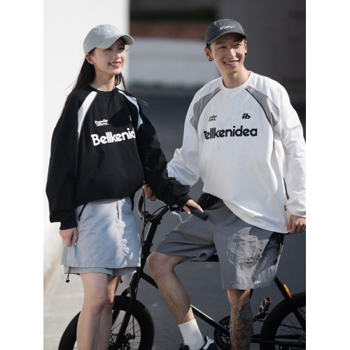 BELLKENIDEA純棉復古經典足球服風潮流行圓領長袖T恤寬鬆舒適百搭