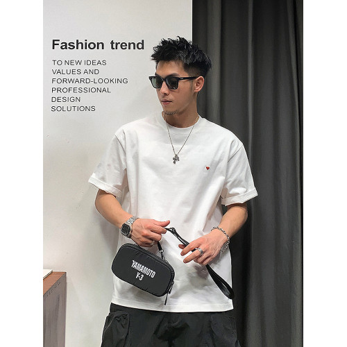 徐太浪美式愛心刺綉純色短袖t恤男夏季簡約百搭潮流休閒半袖體恤 徐太浪美式愛心刺綉純色短袖t恤男夏季簡約百搭潮流休閒半袖體恤