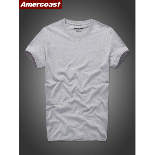 美洲海岸aft恤男短袖夏季百搭純棉大碼純色打底衫男士體恤美式