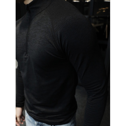 GTAL美式無縫提花拉鍊長袖訓練健身戶外顯壯上衣運動速乾修身T恤