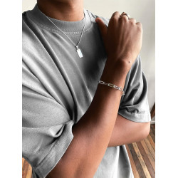 Califans夏重磅260g美式小領口復古寬松洗水做舊打底短袖男潮INS