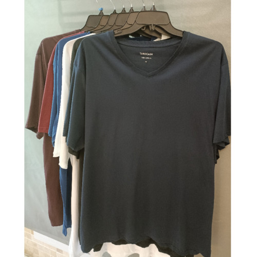 歐版大碼V領短袖男t恤夏季寬松純棉薄款透氣加肥加大胖子半袖