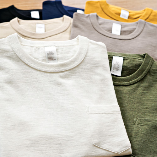 210g 竹節棉日系美式復古老織機基礎款口袋圓領短袖T恤阿美哢嘰男 210g 竹節棉日系美式復古老織機基礎款口袋圓領短袖T恤阿美哢嘰男